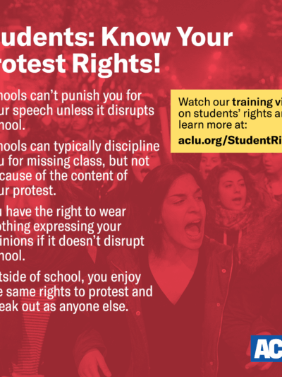 Students: Know Your Protest Rights!