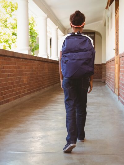 student in hall