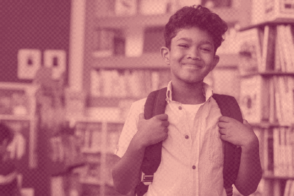 smiling boy at school