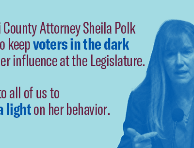 sheila polk wants to keep voters in the dark