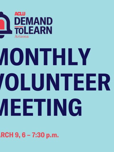 Demand to Learn: Monthly Volunteer Meeting