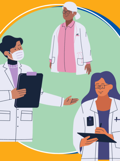 Illustration of three healthcare providers