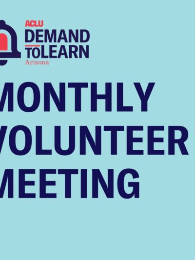 Monthly volunteer meeting