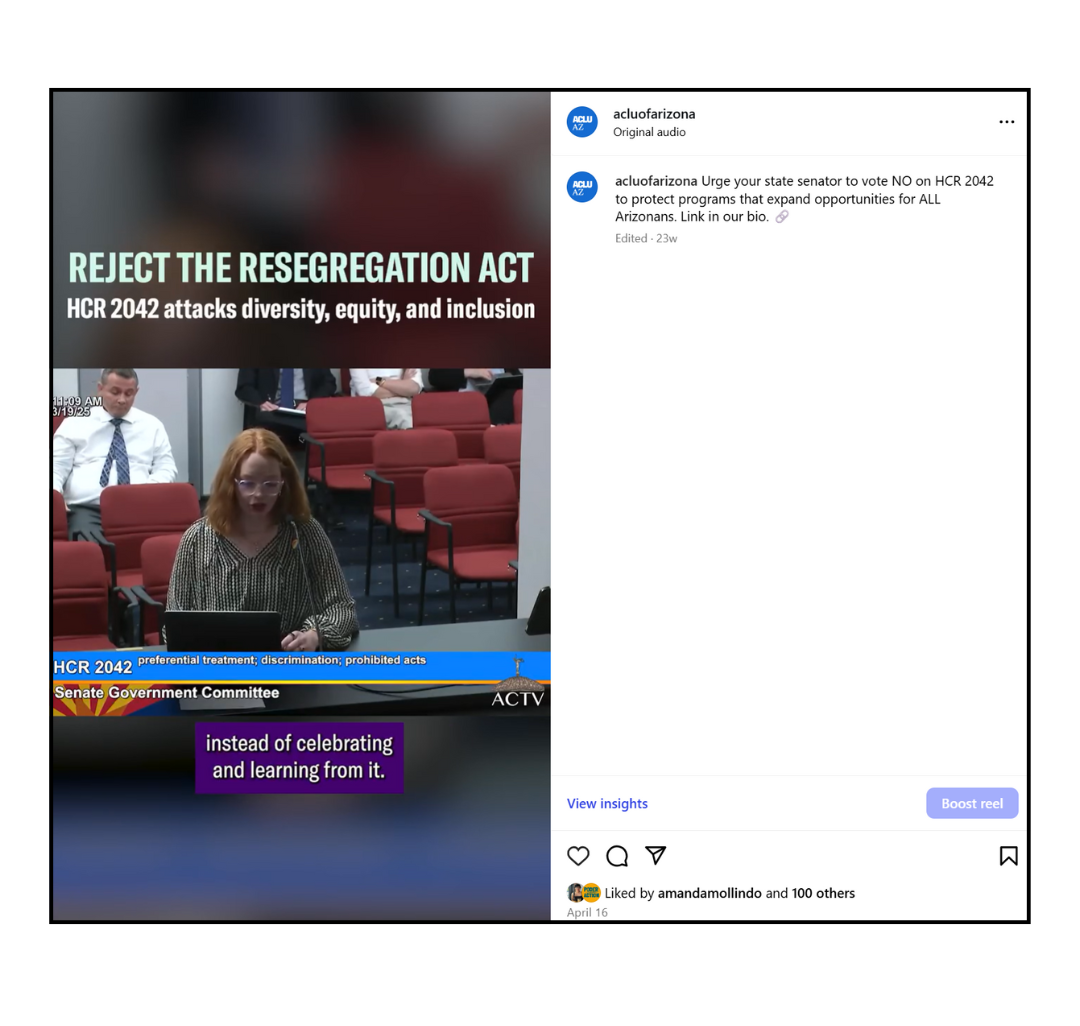 resegregation act testimony