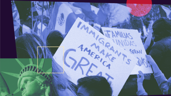 Demonstrating support for immigrants.