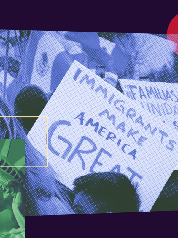 Demonstrating support for immigrants.