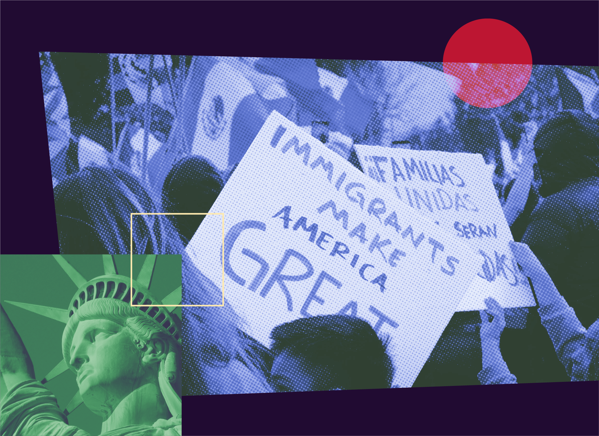 Demonstrating support for immigrants.