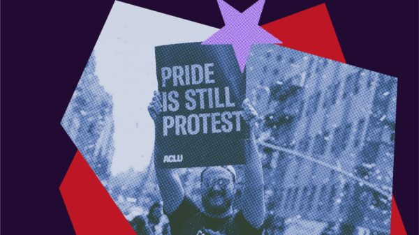 Man showing support for pride and the LGBTQ+ community.