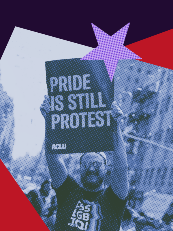 Man showing support for pride and the LGBTQ+ community.