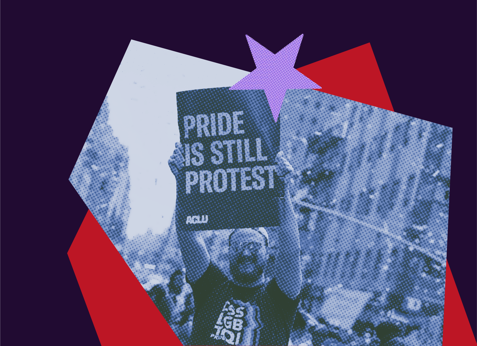 Man showing support for pride and the LGBTQ+ community.