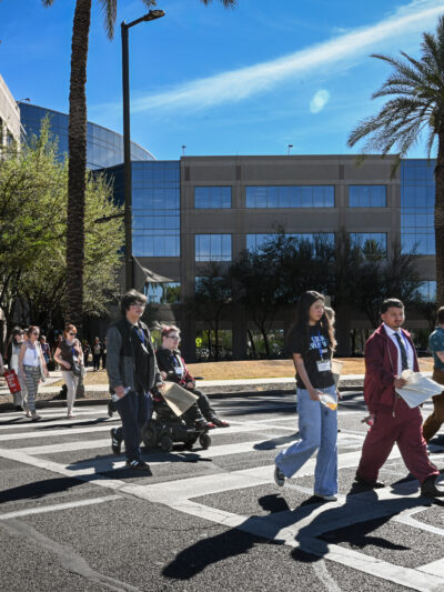 Youth volunteers at the Arizona Capitol