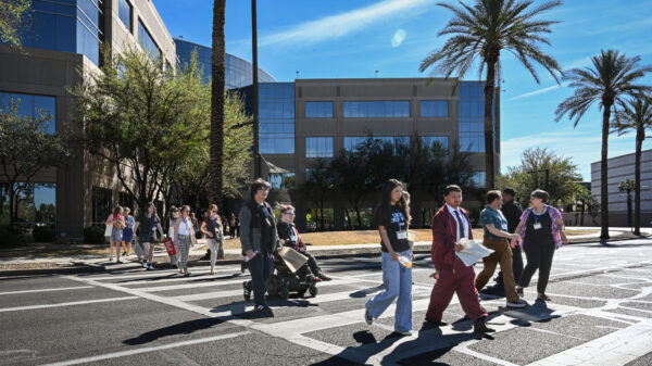 Youth volunteers at the Arizona Capitol