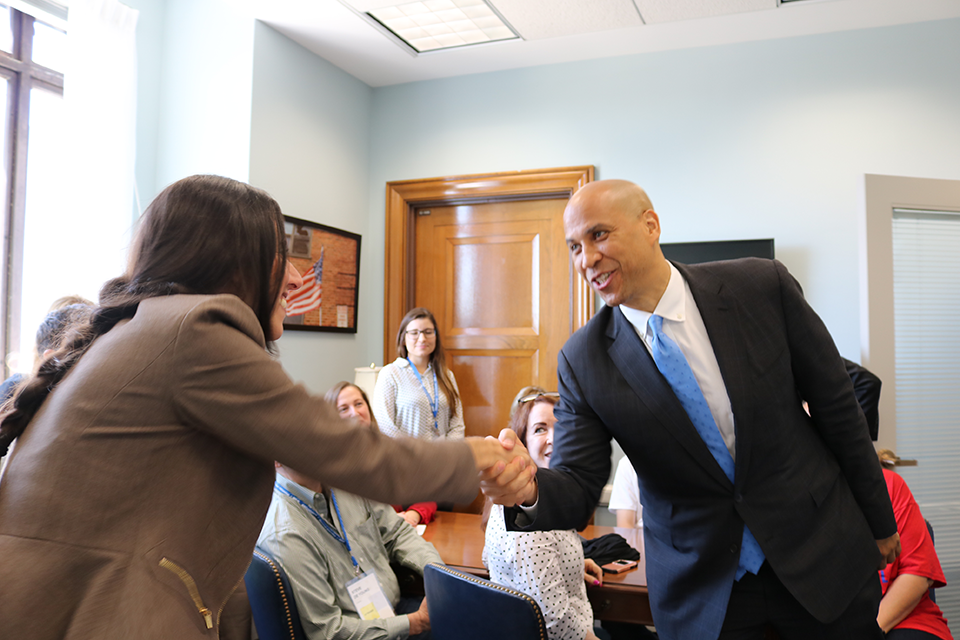 U.S. Senator Cory Booker Meets Arizona House Rep. Athena Salman U.S. Senator Cory Booker Meets Arizona House Rep. Athena Salman