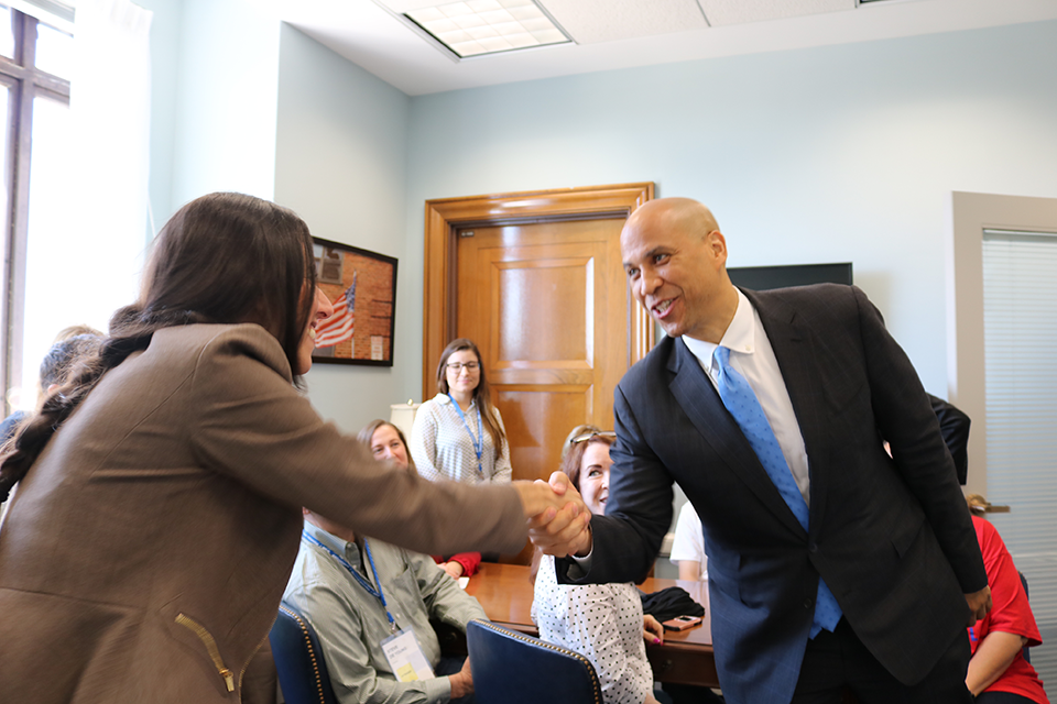 U.S. Senator Cory Booker Meets Arizona House Rep. Athena Salman