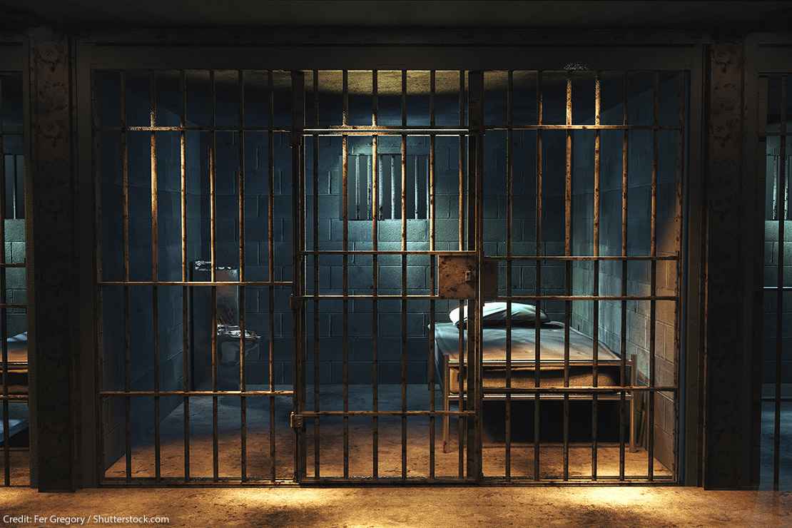 Dark jail cell