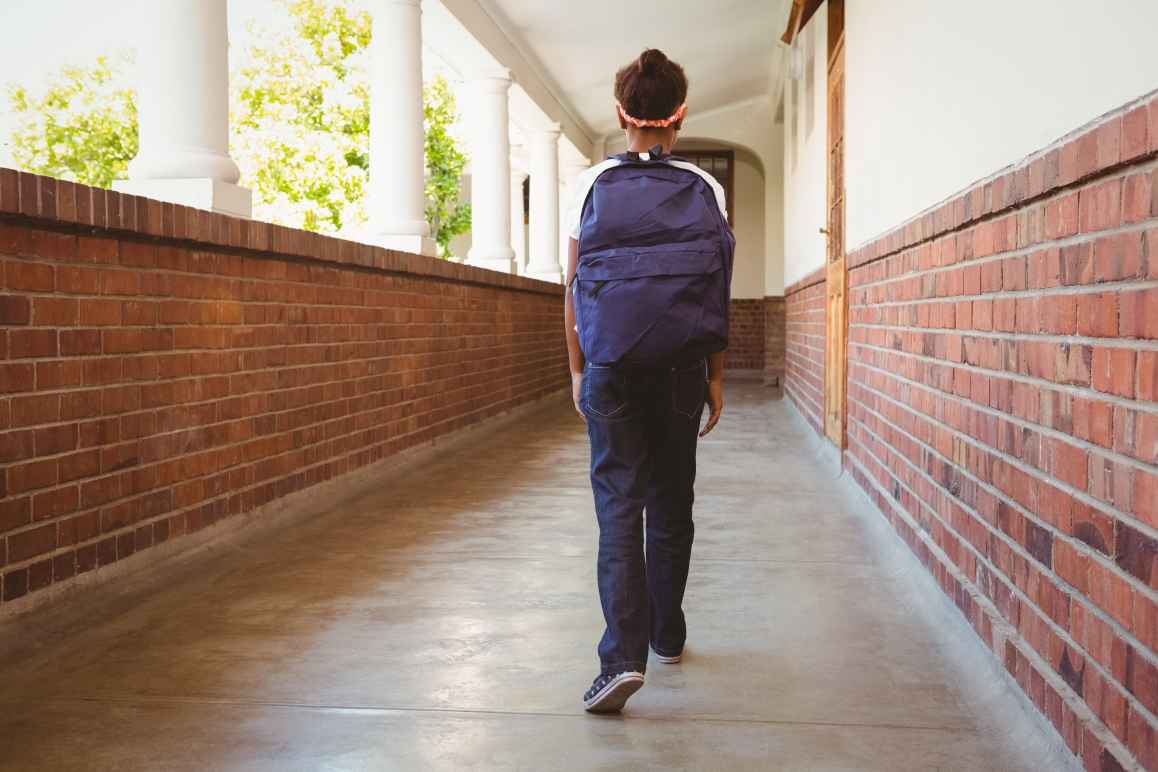 student in hall