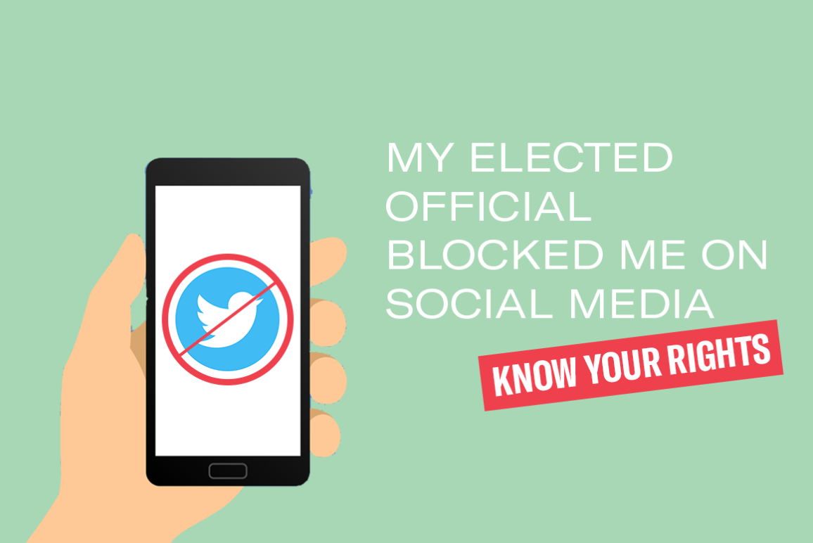 my elected official blocked me on social media