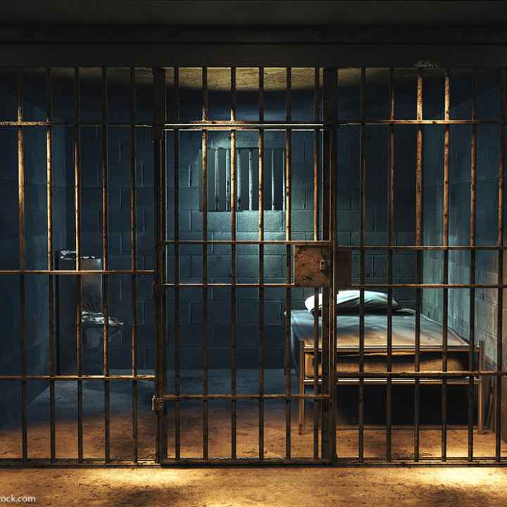 Dark jail cell