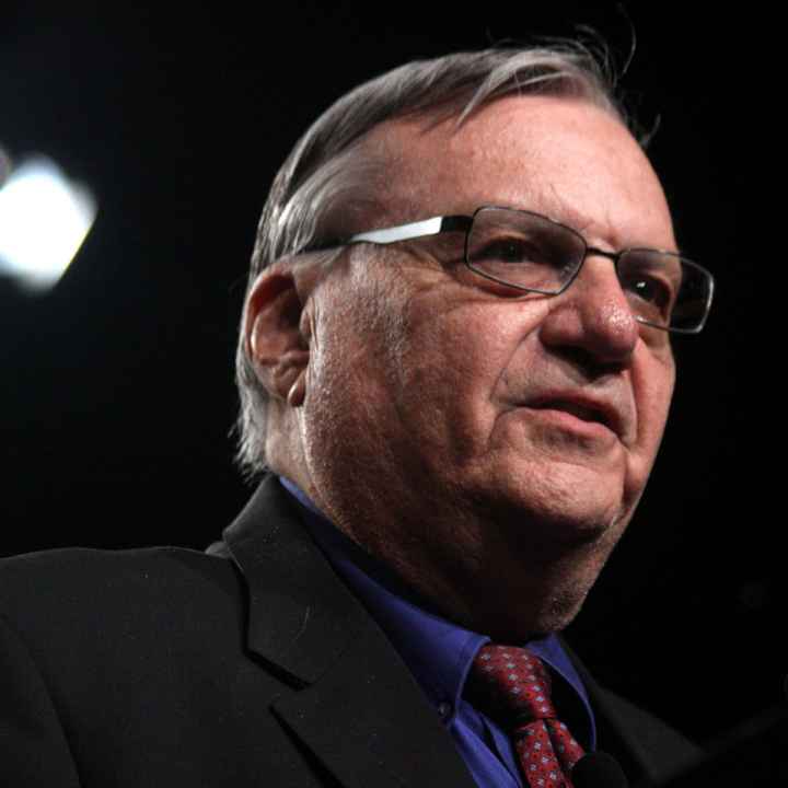Face of former Arizona sheriff Joe Arpaio