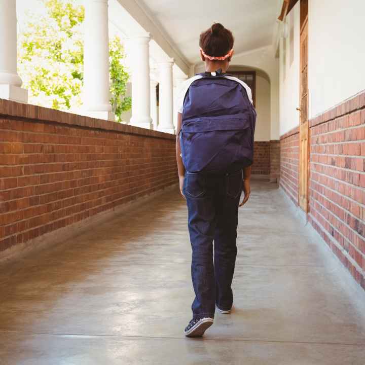 student in hall