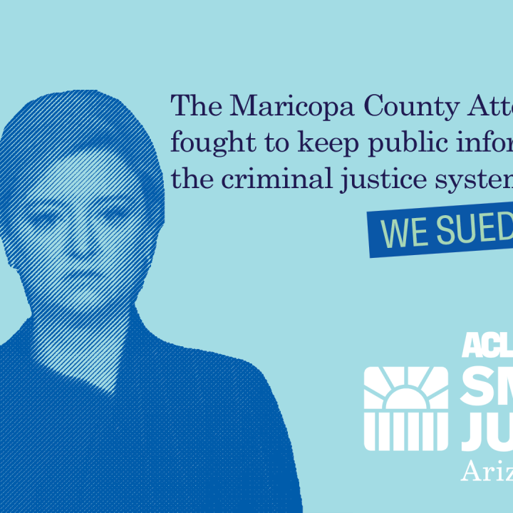 The Maricopa County Attorney's Office fought to keep public information about the criminal justice system secret. We sued. We won. 